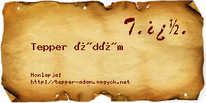 Tepper Ádám névjegykártya